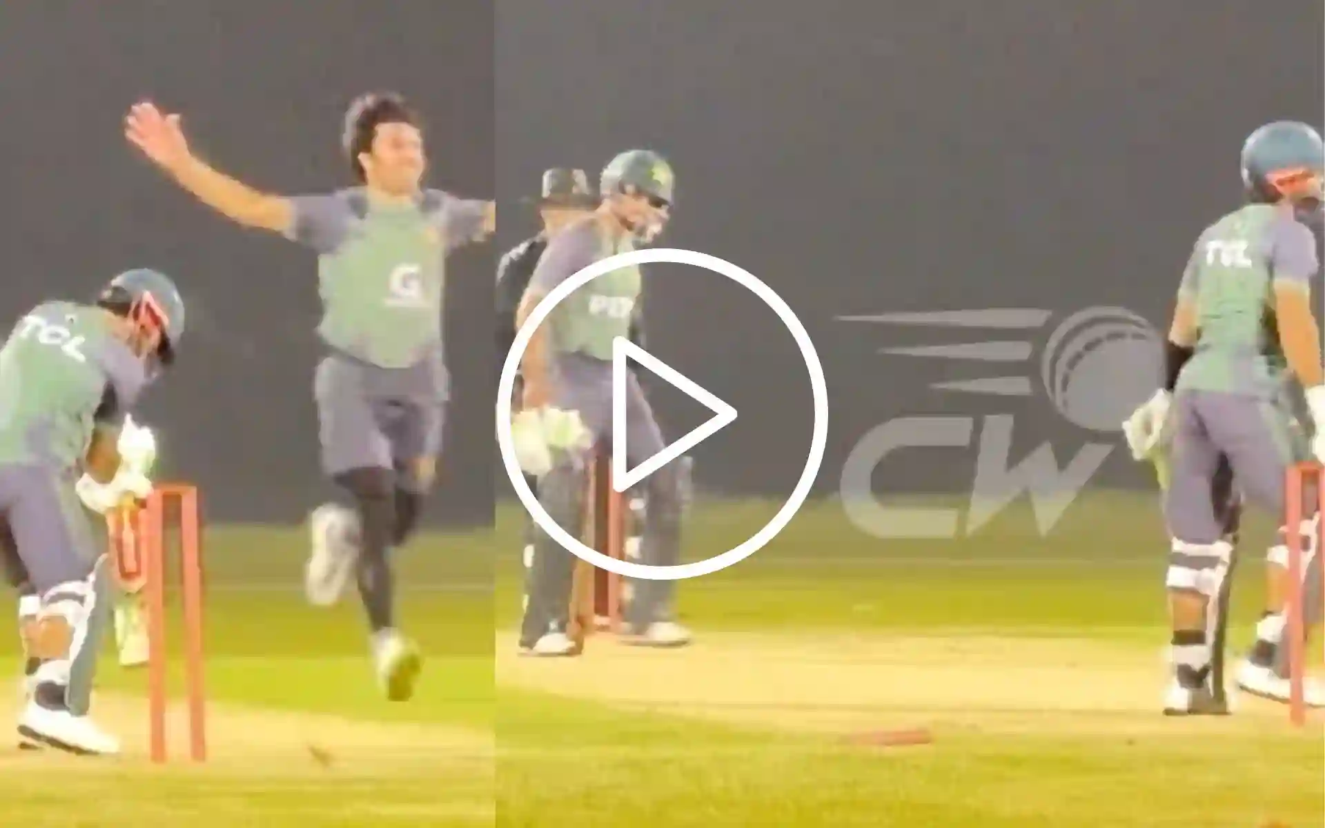 [Watch] Babar Azam's Strange Look To Rizwan After Wasim Jr Cleans Up Pakistan Captain